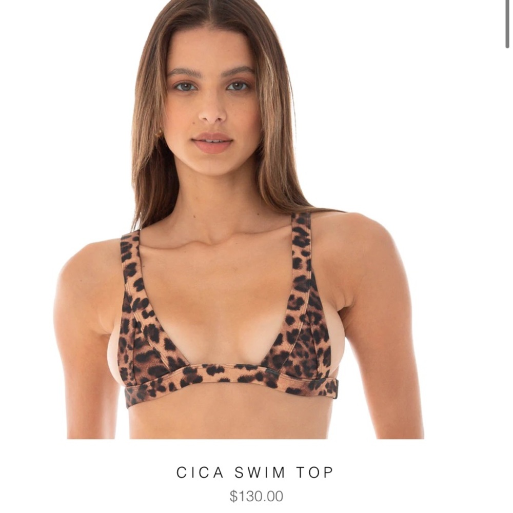 AYAI CICA SWIM TOP NEVER WORN NWT size medium in leopard / cheetah ARE YOU AM I